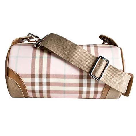 pink burberry barrel bag|Burberry vintage check barrel bag.